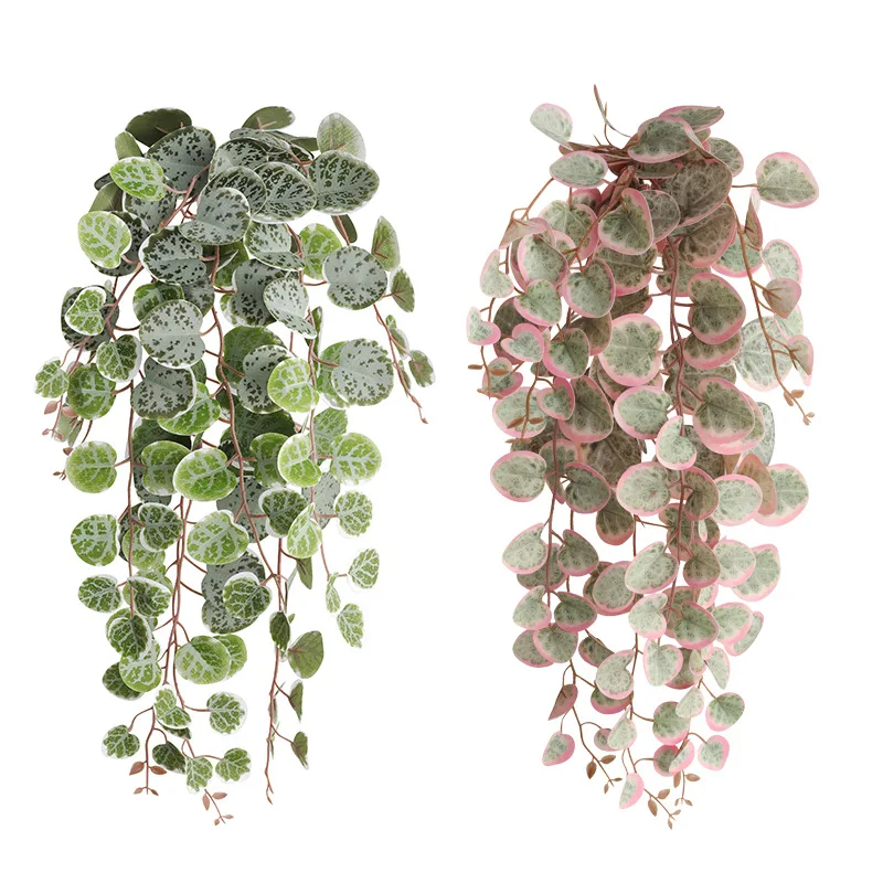 

45cm Artificial Plants Vines Fake Hanging Eucalyptus Leaves Plastic Foliage Wall Hanging Rattan for Wedding Home Garden Decor
