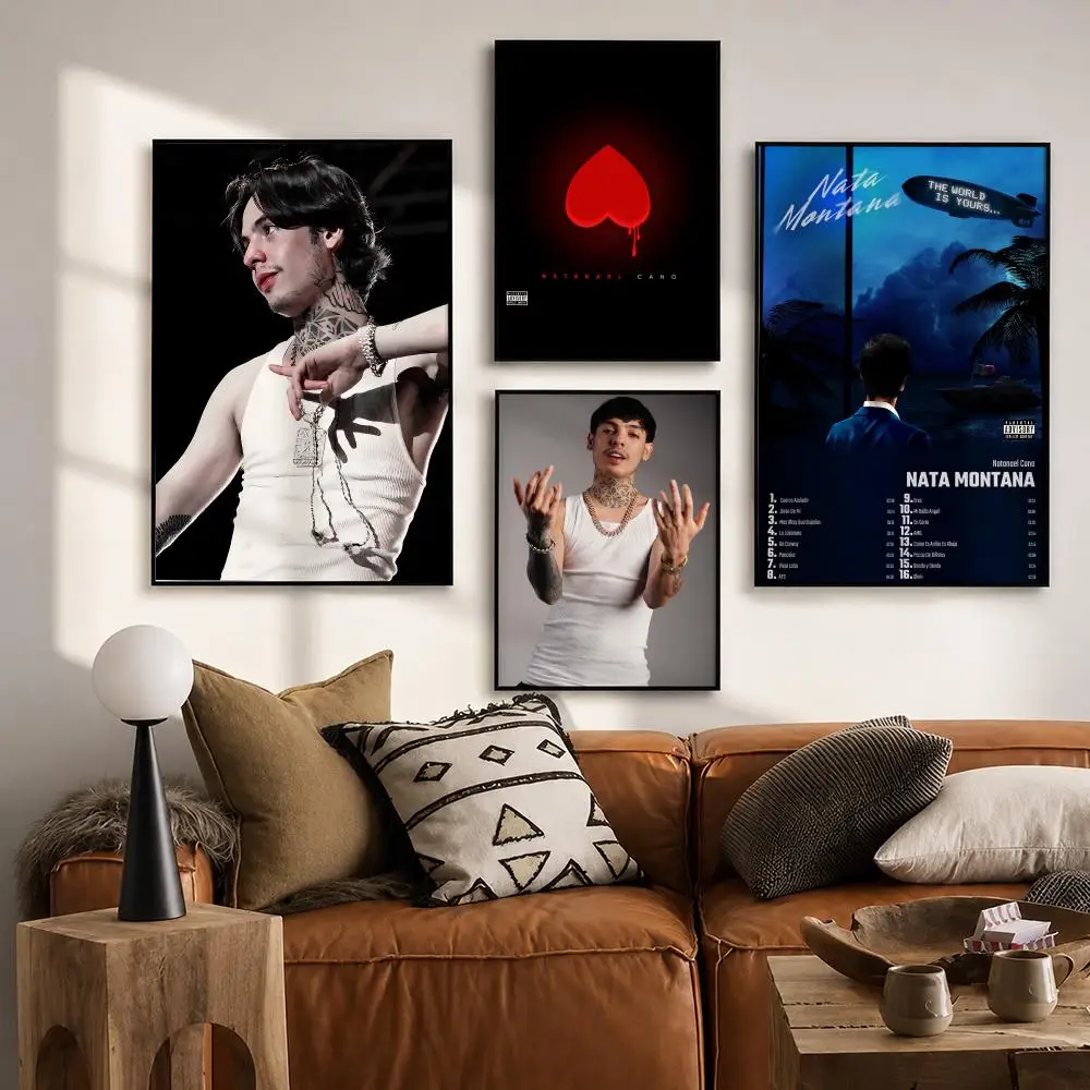 Rapper Natanael Cano Poster HD poster wall art self-stick no-residue for home cafe office great gift