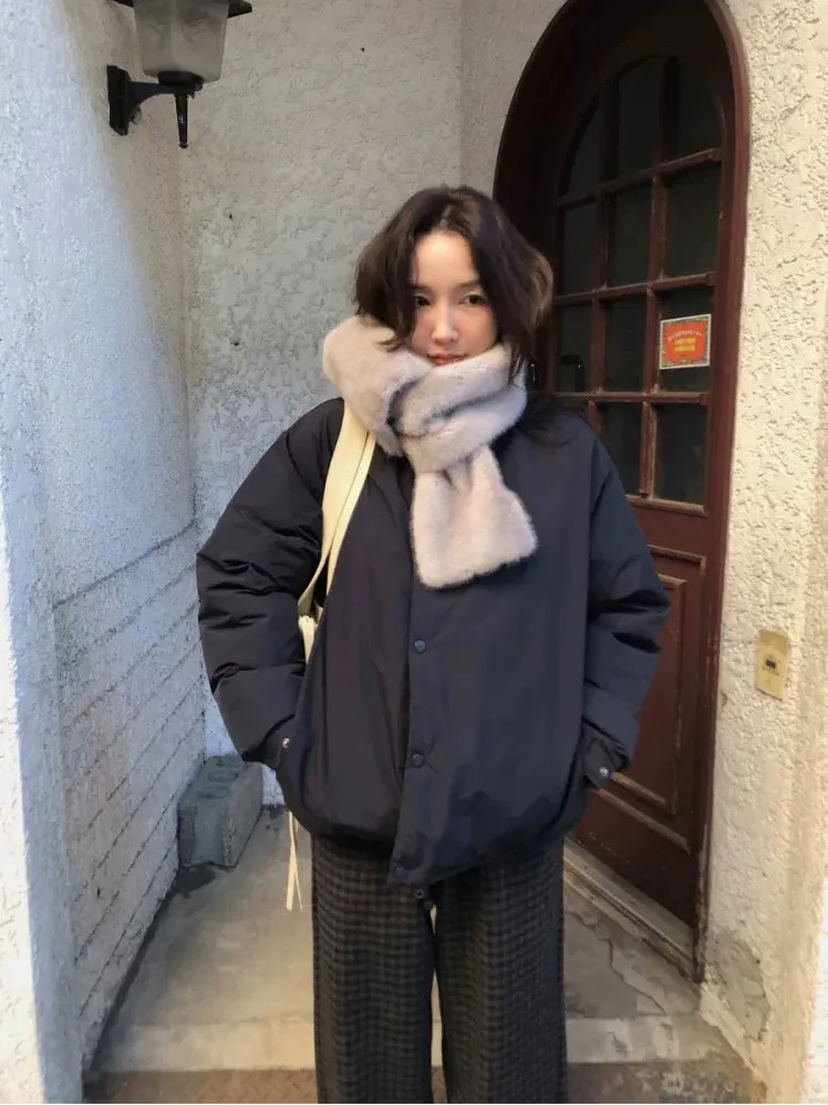 

Warmth Duck down Jacket Outerwear Double Zipper Simple Design Dongdaemun Baby Sauce Winter New Arrival Ladies Fashion