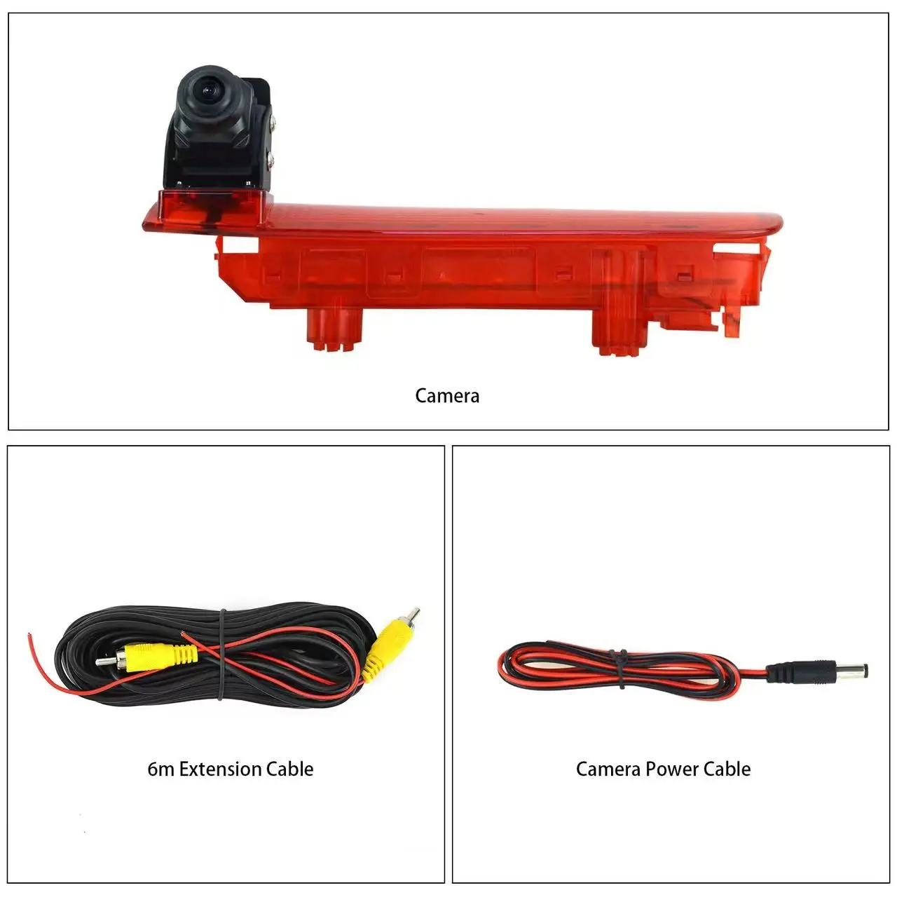 CCD automotive brake light reverse camera for public transport T5 T6 van 2010-2019, matching 6.68-inch display