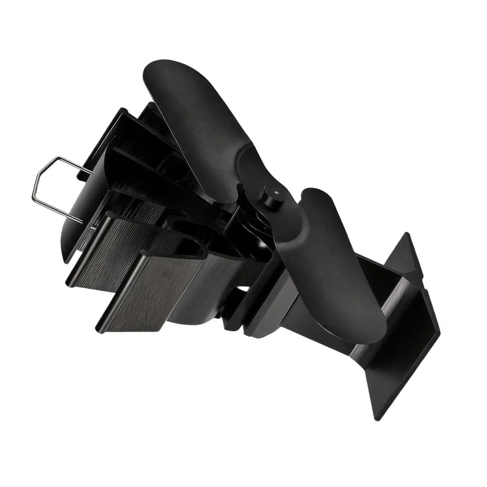 Fireplace Heat Powered Fan 2 22x14x11cm Metal Construction Silent Operation Enhances Room Heat Distribution Efficiency