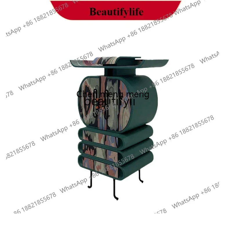 

G153 Art painting Color household solid wood dining side cabinet Wall designer Creative chest cabinet