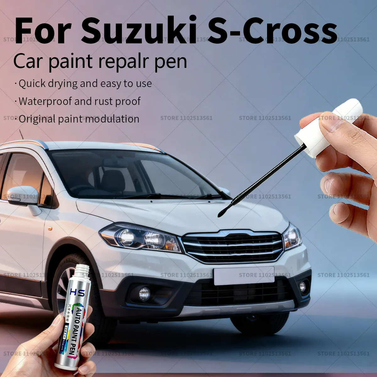 Car Paint Repair Pen For Suzuki S Cross Touch Up Scratch Remover DIY Auto Accessories White Blue Silver YH Gray 340 Green CYLG
