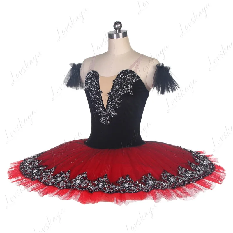 princess-dress-performance-clothes-children's-swan-lake-suspender-black-tutu-blue-performance-clothes