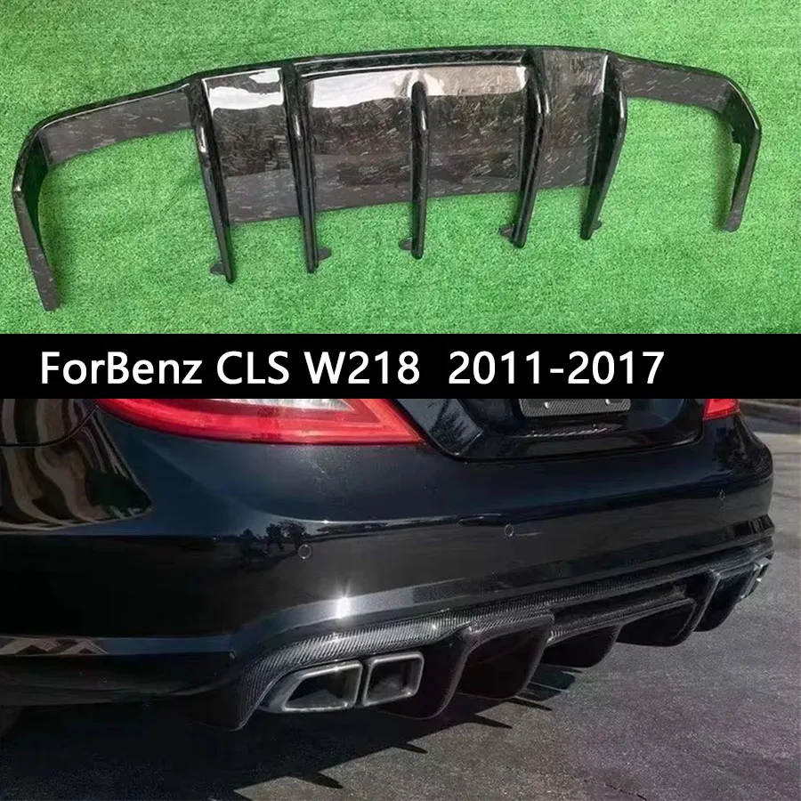 Für Mercedes Benz CLS W218 CLS260 CLS350 2011-2017 R Stil Carbon Faser Auto Hinten Stoßstange Diffusor Hinten splitter Spoiler Zurück lippe