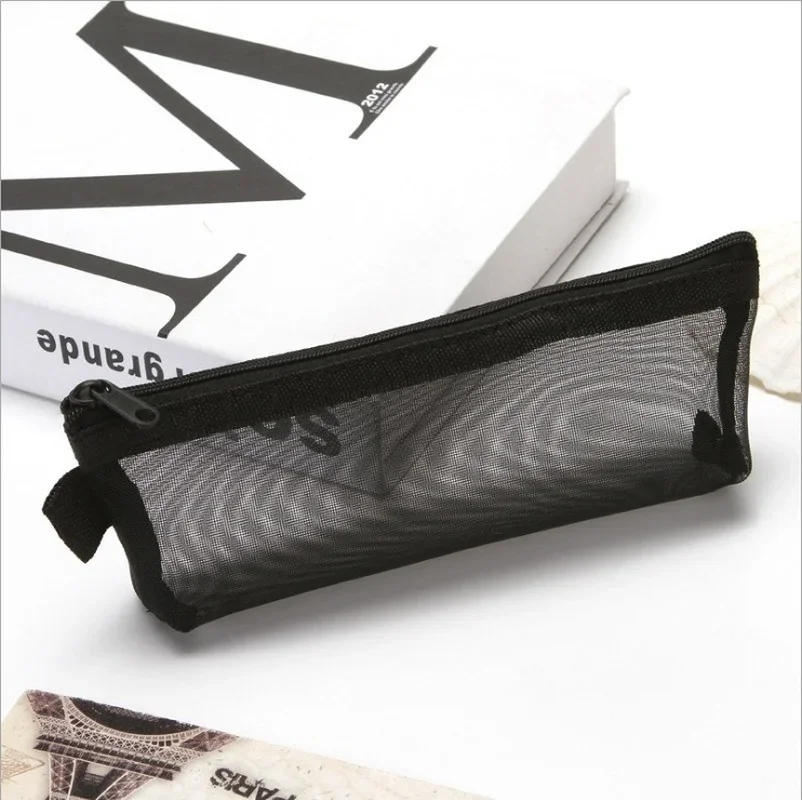 Transparent Mesh Large-capacity Cute Storage Pencil Case for Student School Stationery