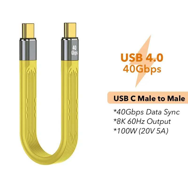 Cable de datos USB 4 para iPhone 15 Pro Max Thunderbolt 100 SSD, USB C a tipo C, Cable corto de 10Gbps PD 3/4 W 8K 60Hz