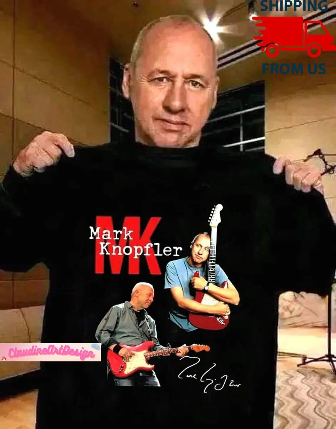 Mark Knopfler Shirt Mark Knopfler T-Shirt Mark Knopfler Hoodie Mark Knopfler Tee Mark Knopfler Gift Musician Gift Guitar T-Shirt