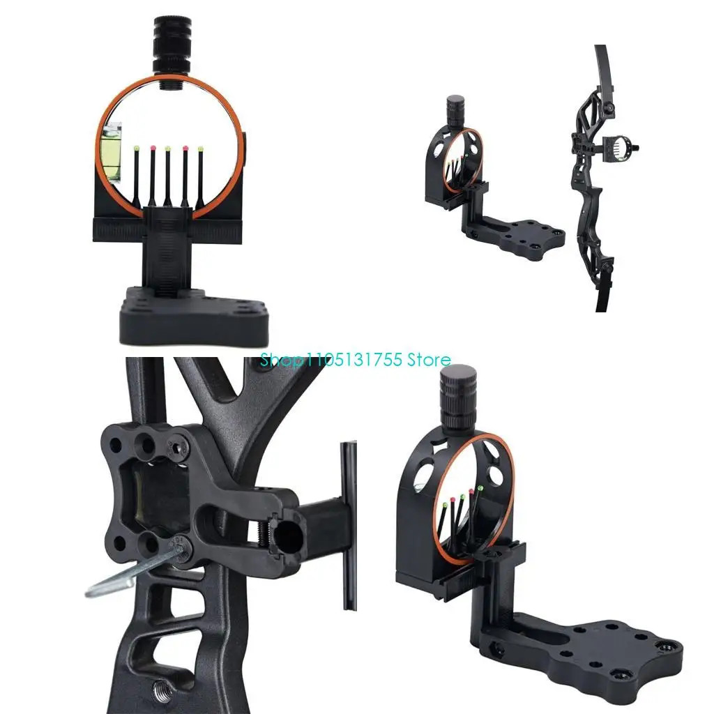 

K0EF Archerys 5-контактный прицел для луков, пластиковый прицел с пятью иглами, прицел для стрельбы на открытом воздухе, для для