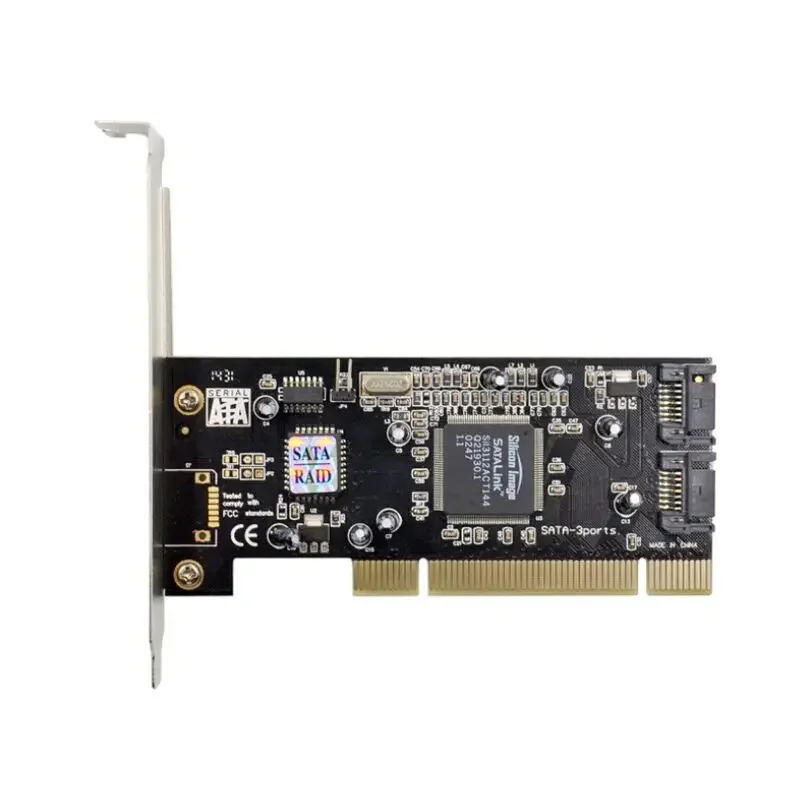 PCI to 2-port SATA RAID disk array card, dual channel SATA I hard disk expansion card SIL3112