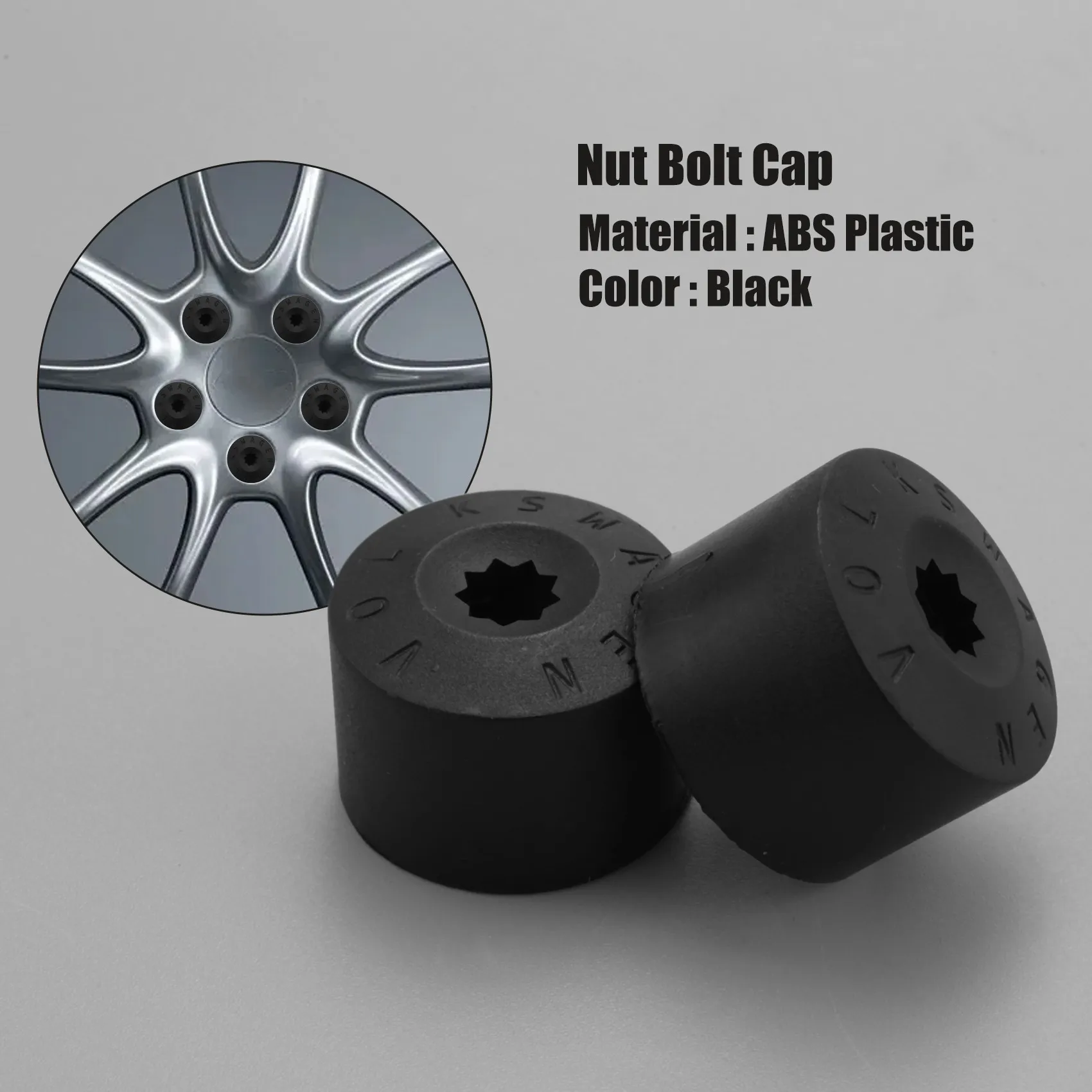 20 Wheel Nut Bolt Cover Cap 17mm For Golf MK4 Passat for Audi Beetle