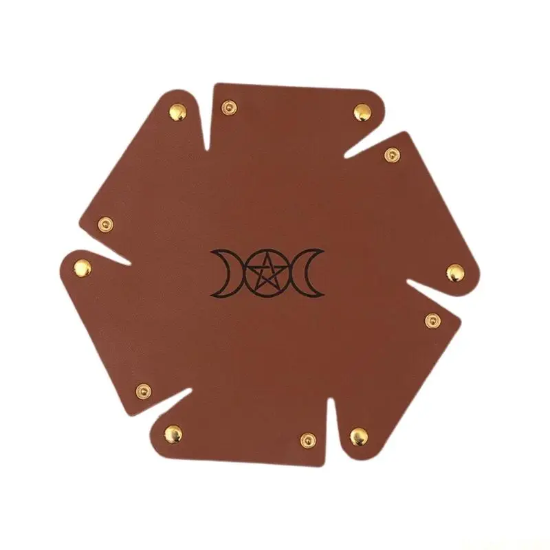 M5TC Multifunctional Leather Dices Storage Box Desktop Decoration Box Coin Tray