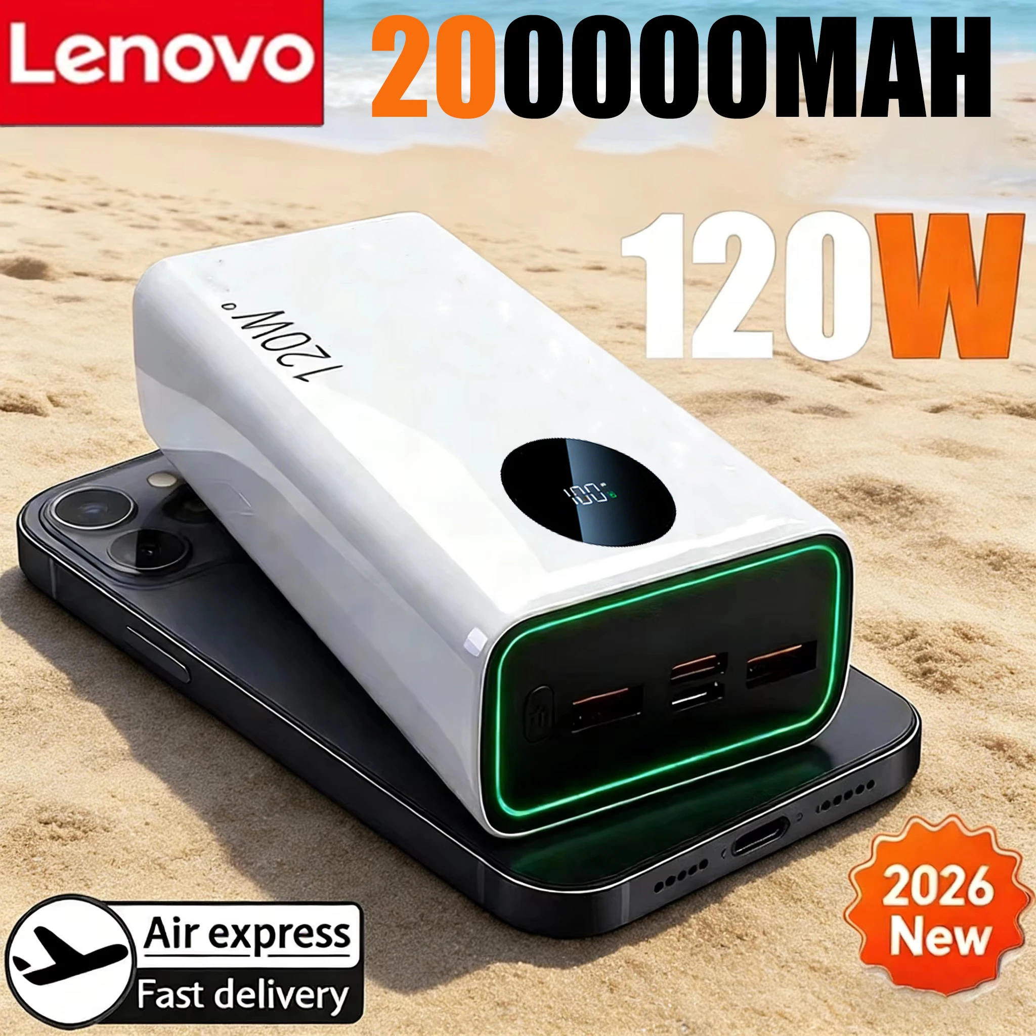 Outdoor Usb Power Outlet - Power Bank Lenovo 200000mAh 120W PD