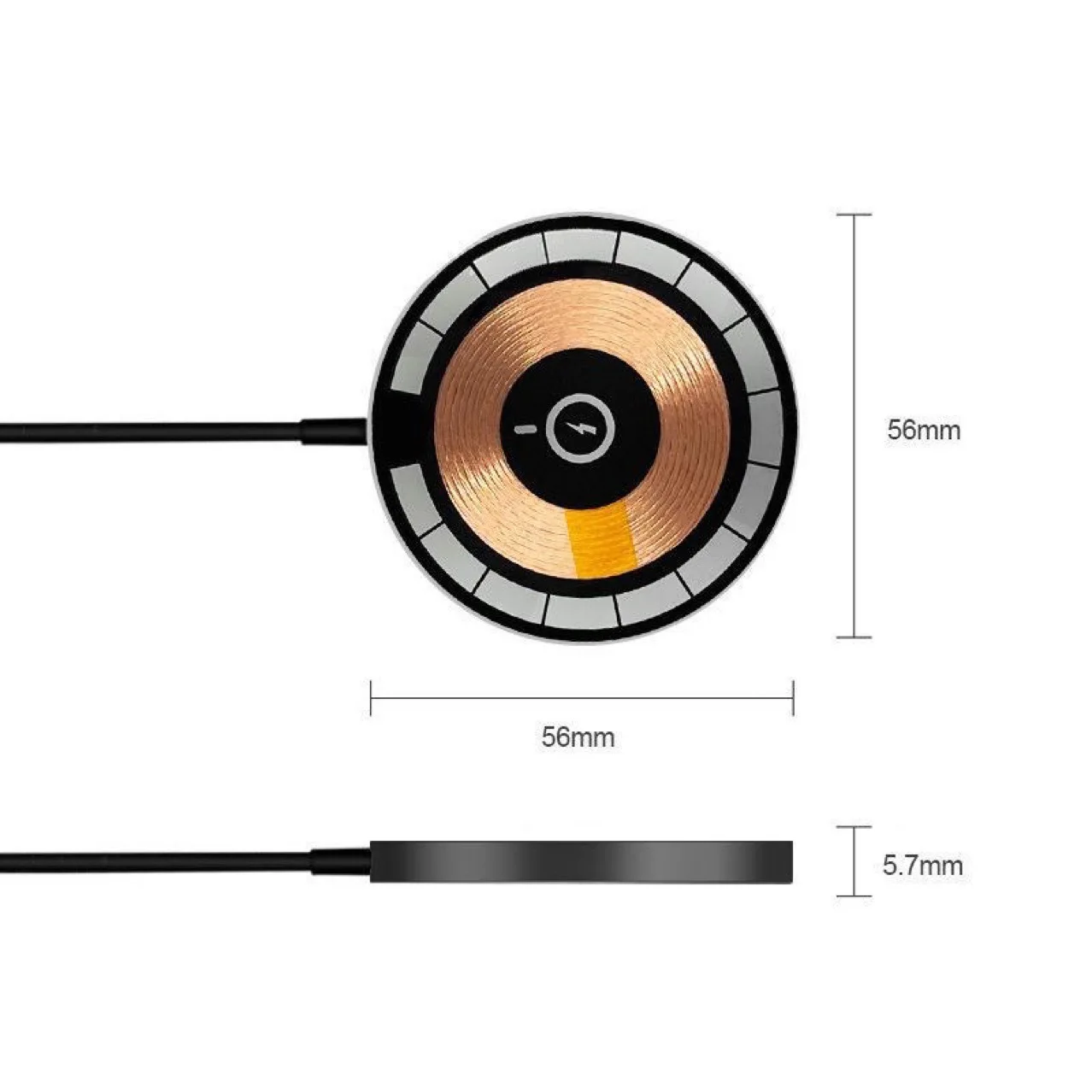 15 W magnetisches kabelloses Ladegerät USB Typ C magnetischer Schnellladepad-Ständer für iPhone 14 13 Pro Max Sumsang Xiaomi Huawei