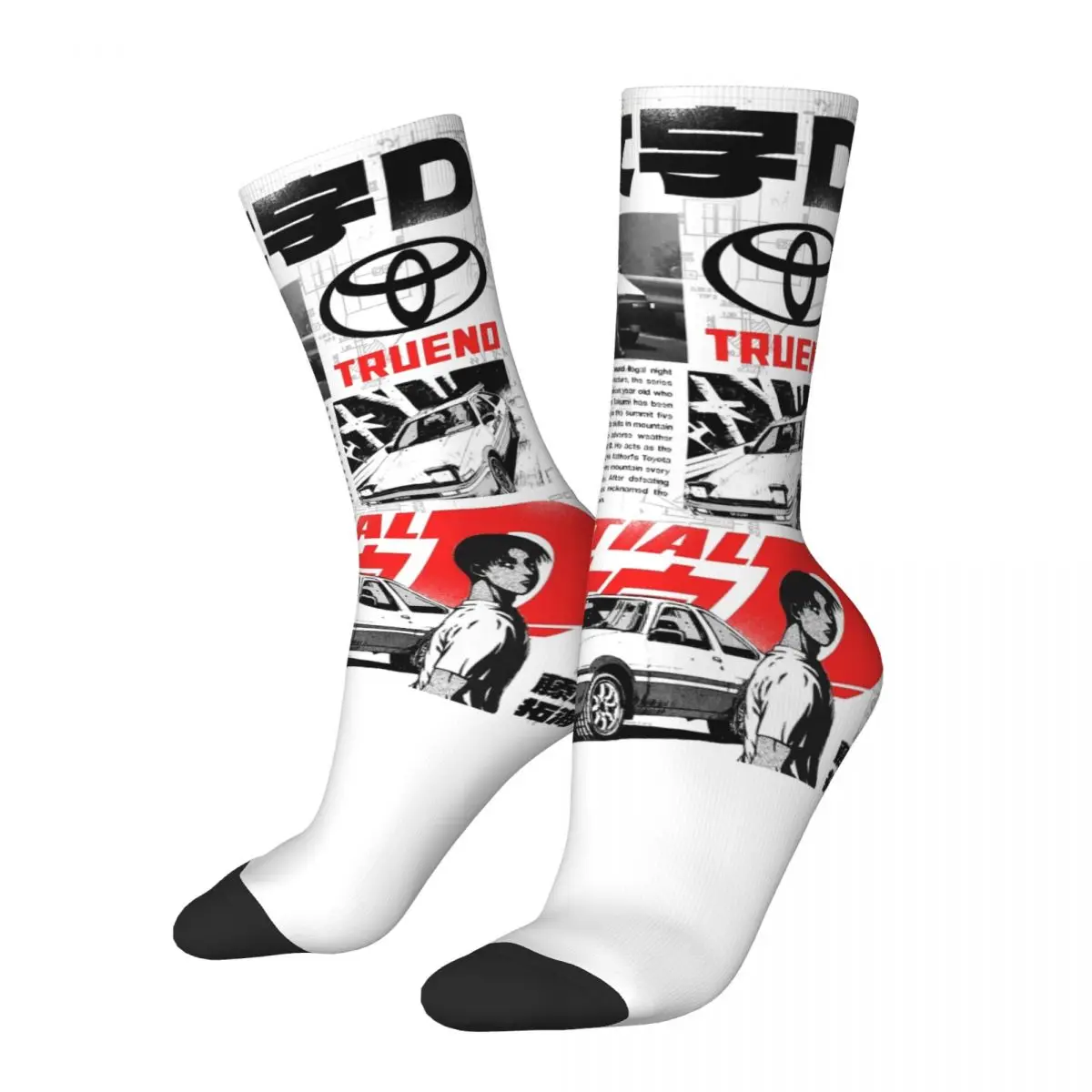 Autumn Winter Funny Unisex Initial D Anime Socks Sweat Absorbing Sports Socks