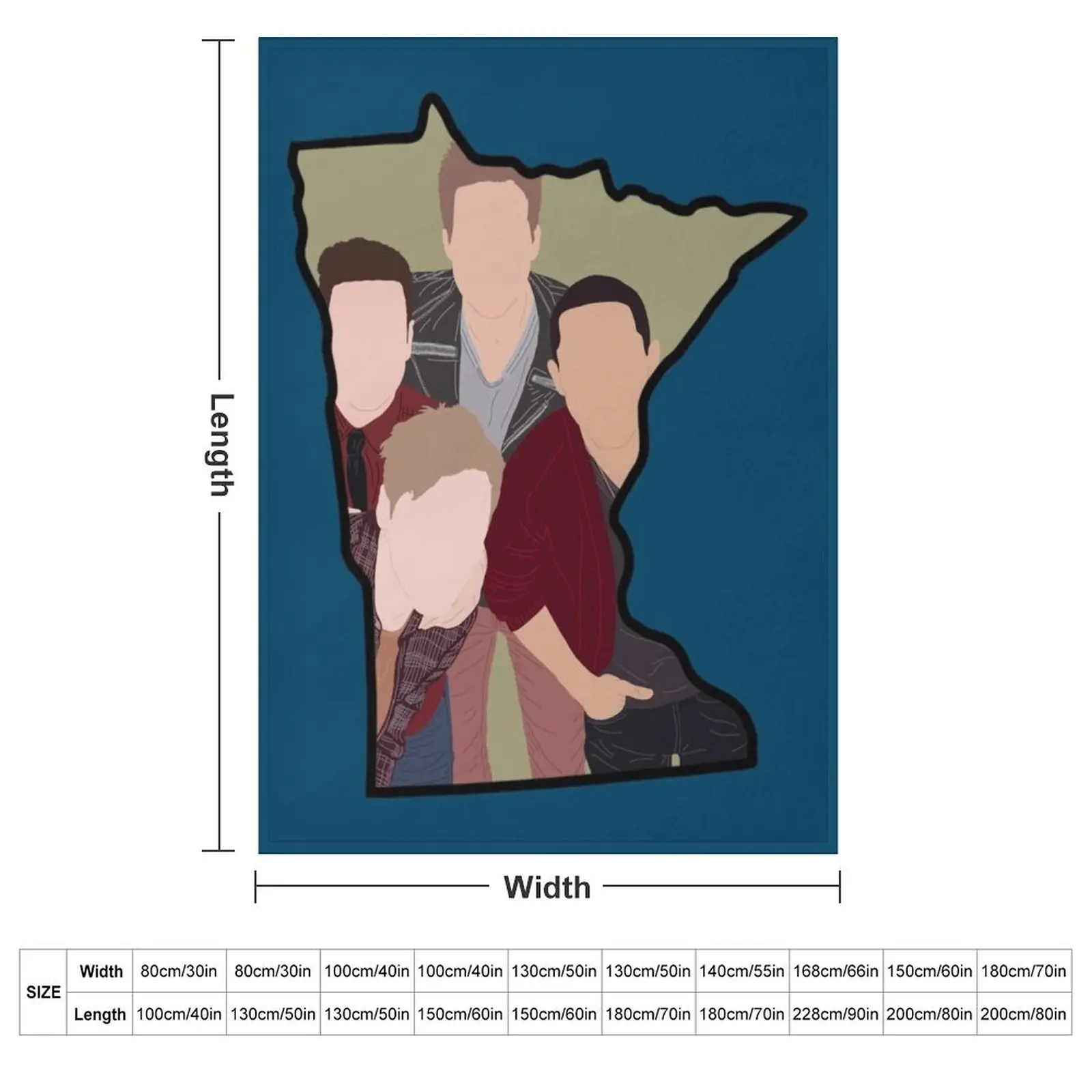 Big Time Rush (Minnesota outline) Throw Blanket Beautifuls Quilt Decoratives Decorative Sofa for sofa Picnic Blankets