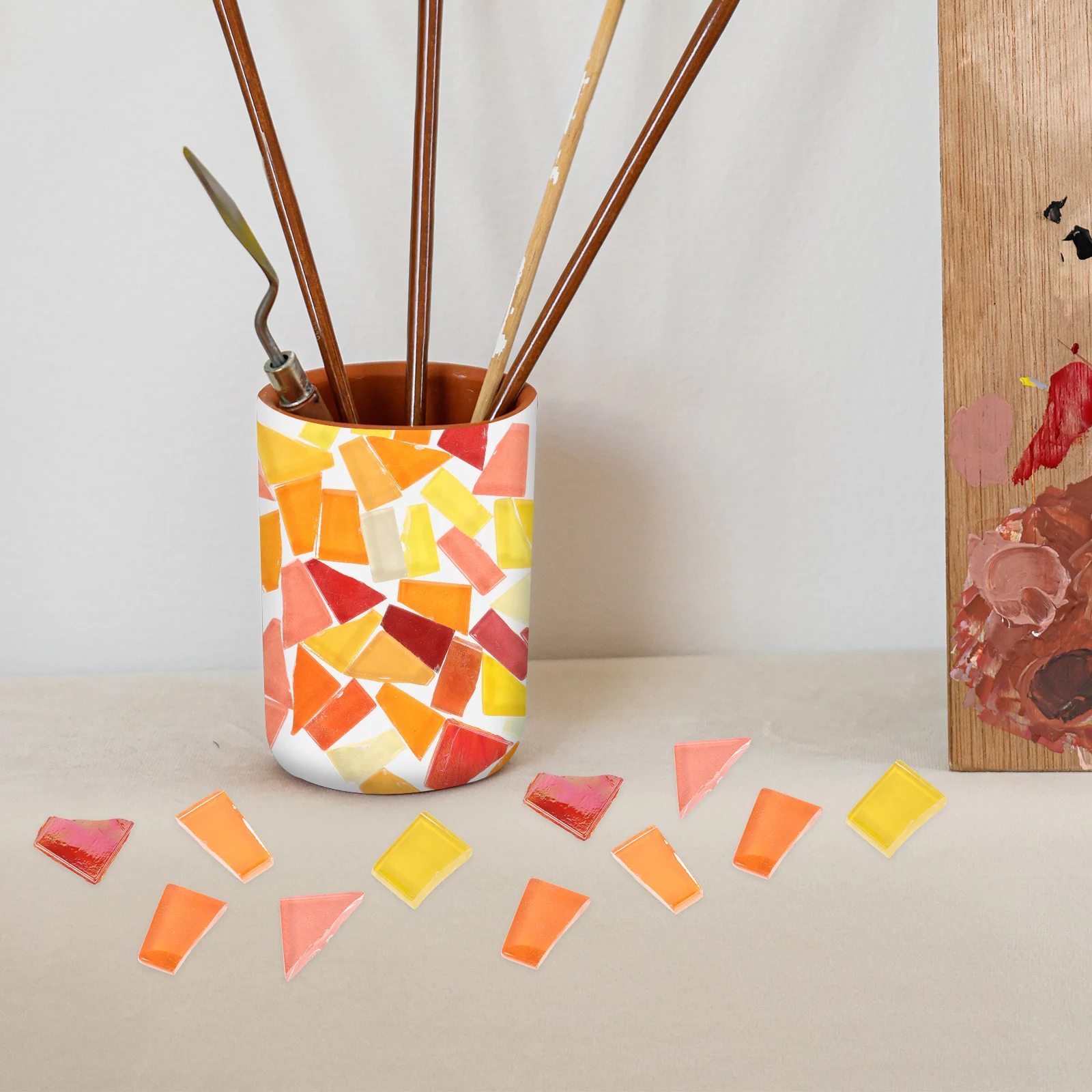 

1 Bag Mosaic Tiles Glass Fragments Irregular Shape for DIY Jewelry Art Home Decoration Tiles Glass Mosaics Pieces