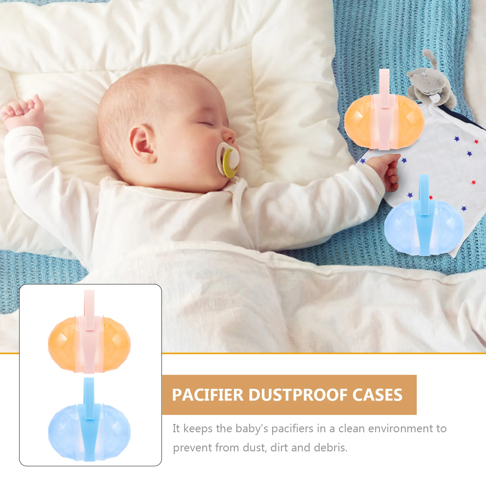 

4 комплекта, чехол для детской соски, портативный пылезащитный держатель для хранения, органайзер, коробка для закусок, контейнер для соски, легко чистится для новорожденных