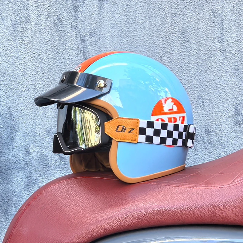 

Motorcycle Helmet Scooter Four Seasons Capacete De Moto Scooter Helmet Motorcyclist Open Face Retro Casco Moto Cycling H