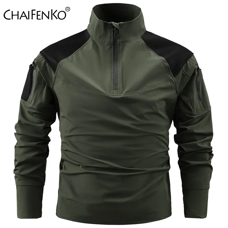 Outdoors Casual Solid Motion Men Coats New Fashion Stand Collar Ice Silk Pullover Spring Autumn Elasticity Quick Drying Tops Men
