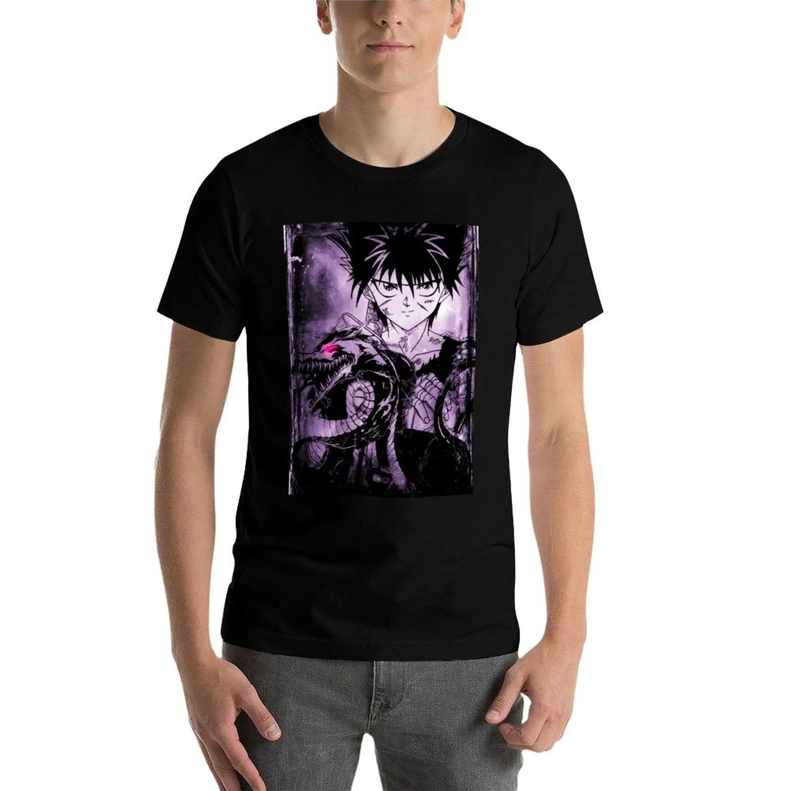 

yuyu hakusho hiei dark dragon T-Shirt essential t shirt graphic t shirts for man cotton t shirts man 100% T-Shirt