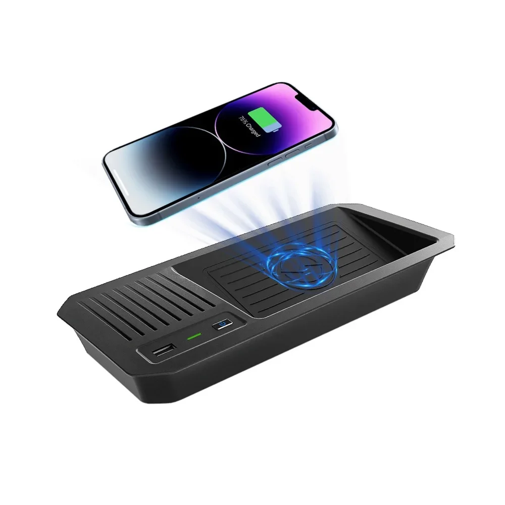 

Автомобильное беспроводное зарядное устройство для Toyota Tundra 2022 2023 2024, аксессуары для салона автомобиля с USB-портом, беспроводная зарядная панель для телефона