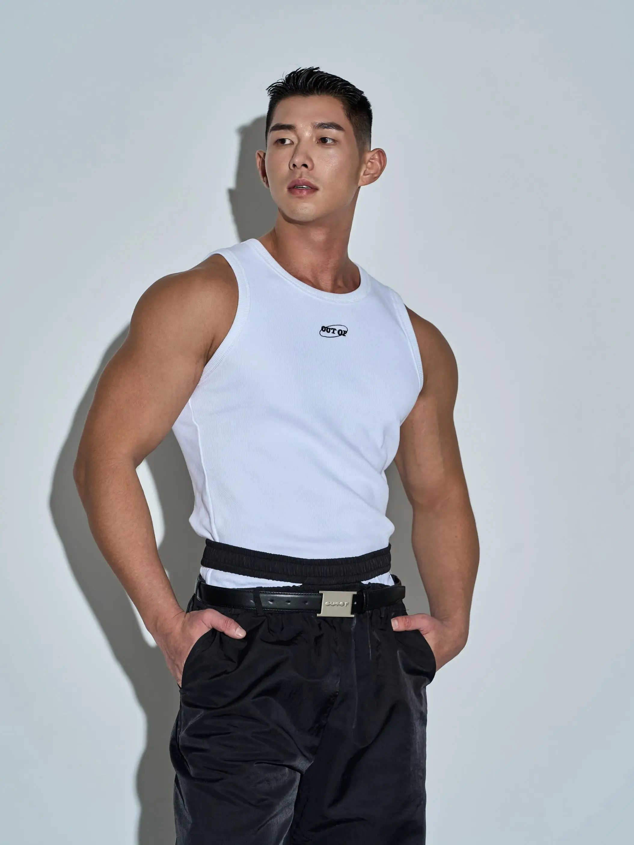 Men's Clothing Printing Comfortable Elastic Slim Fit Fitness Sports Vest Ribbed Tight Bottoming Shirt Men's Tank Top Gym Hombre