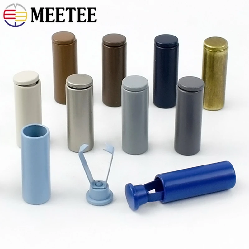 

30/50Pcs 20mm Colored Metal Cord Lock Stopper Rope Ends Button Pendant Fastener DIY Garment Shoes Trousers Cap Bag Accessories