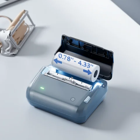 Niimbot B4 Thermal Label Printer Large Size 20-110mmm Print Width Label Sitcker Machine Shipping Label Business Office Use