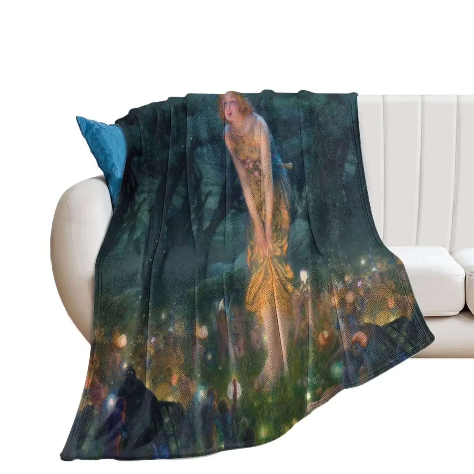 Midsummer Eve by Edward Robert Hughes Throw Blanket Multi-Purpose Baby Blankets