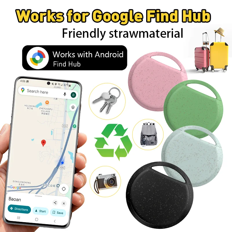 For Android Google Find My Device Item Locator/Key Finder Applicable For Pets Bags Luggage Bicycles And Other Anti-Lost Items