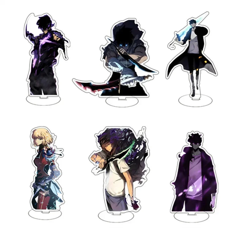 【Double Layered & Double Sided】Solo Leveling Standing Plates Acrylic Anime Peripherals, Ideal Model Collectibles for Desk Decor