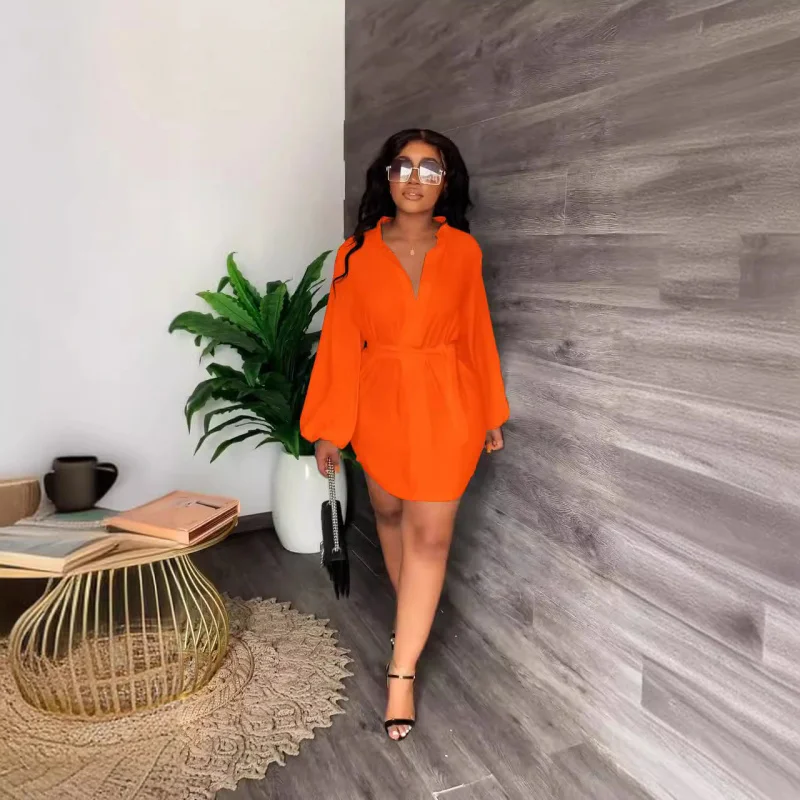 Casual Bubble Sve V-Ne Maxi Dr plus Size Spring Autumn Women's Faion Modern Sle Polyester Ultra Soft Long Sve ...