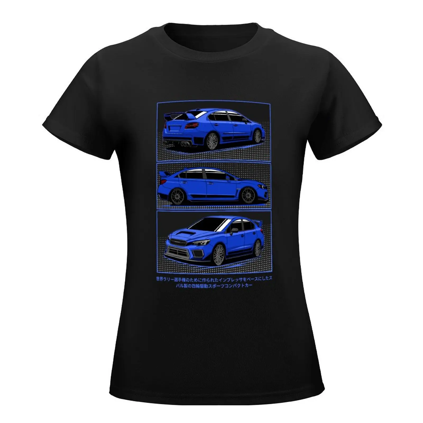 Drift Blue subie wrx manga vol 2 T-Shirt aesthetic clothes summer tops cotton t shirts Women