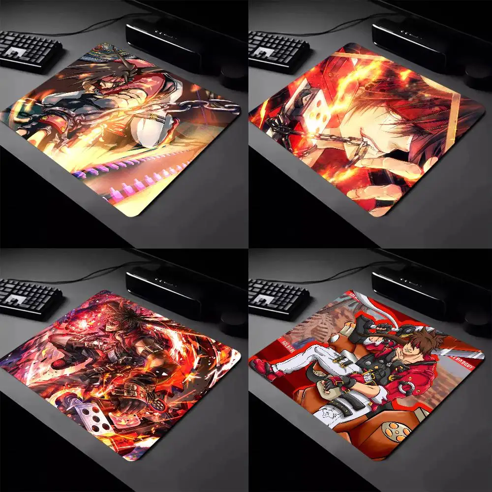 Game Guilty Gear Sol Badguy Mousepad Small LockEdge Mouse Pad For Gamers Computer Desk Pad Rectangular Anti-slip Rubber