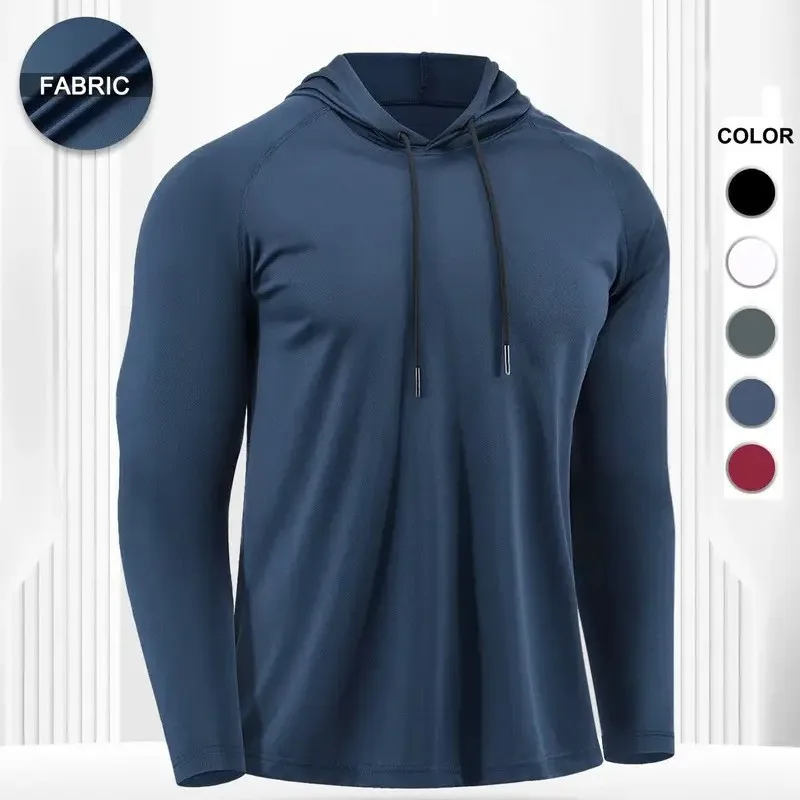Spring Fitness T-shirts Men Running Shirts Long Sleeve Quick Dry Breathable Sports Top Jogger Workout Pullover Top Sportswear