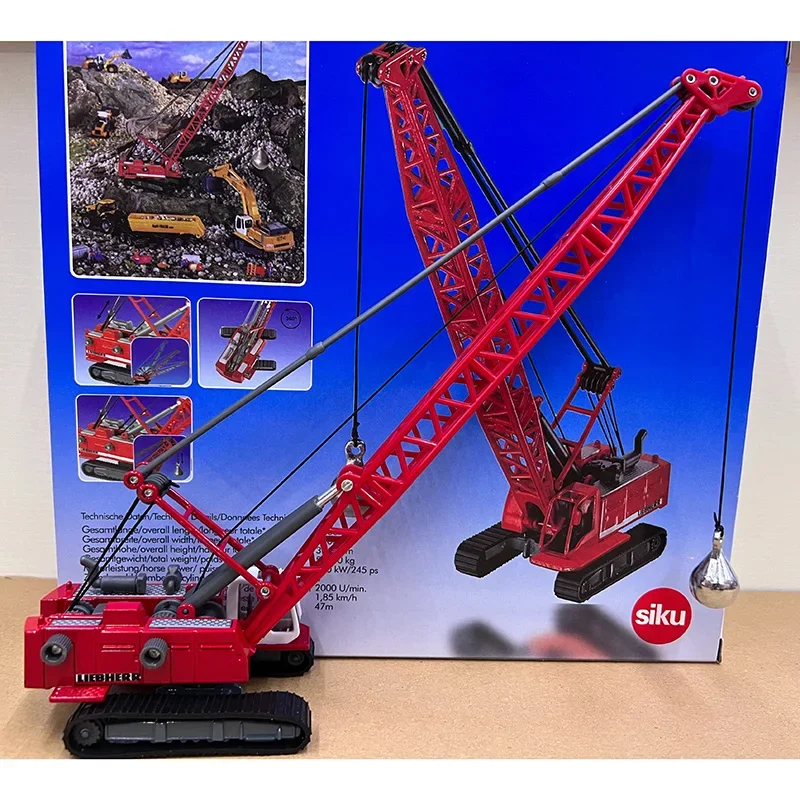 SIKU Diecast 1:87 Scale LIEBHERR Crawler Crane Alloy Engineering Car Model Collection Souvenir Display 1834