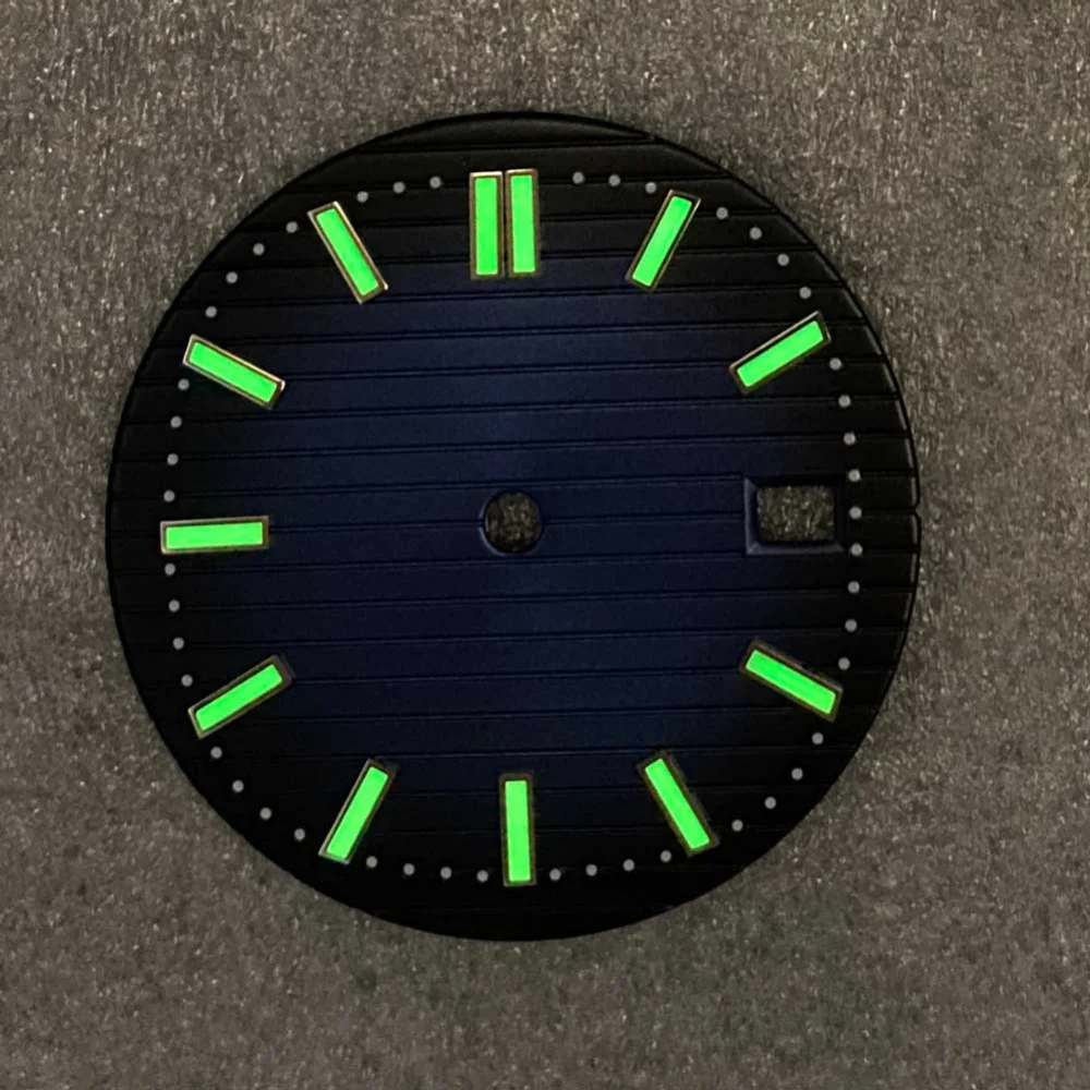 สายนาฬิกาเรืองแสงสีเขียว30.5มม. สำหรับการเคลื่อนไหว Nh35/NH36อะไหล่ซ่อมนาฬิกาผู้ชาย