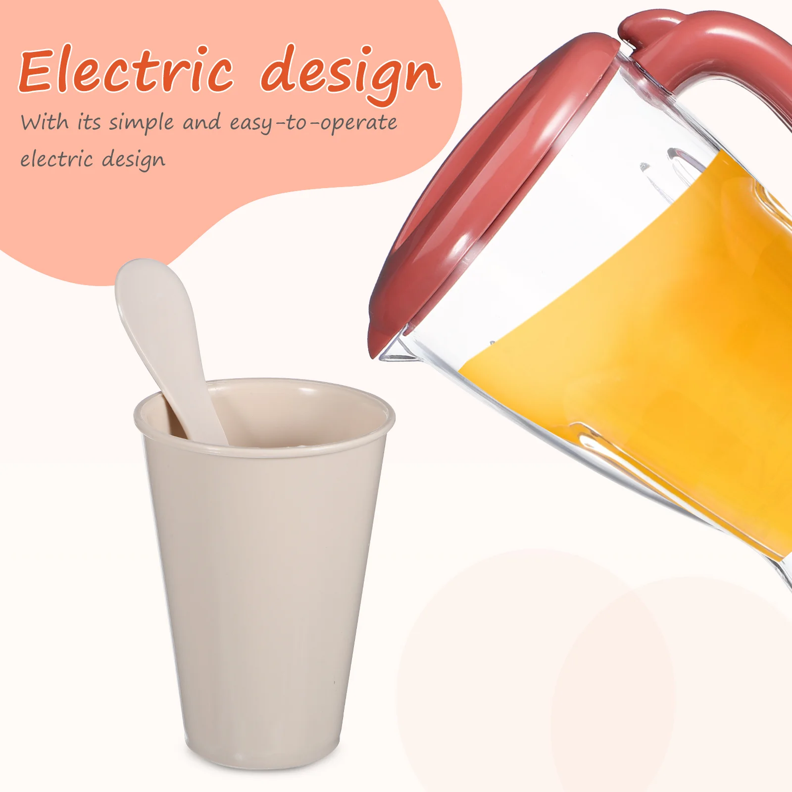 Electric Small Appliances Toy Blender for Kids Pretend Play Kitchen Mini Juicer Safe Sturdy Plastic Design Easy Operate Children