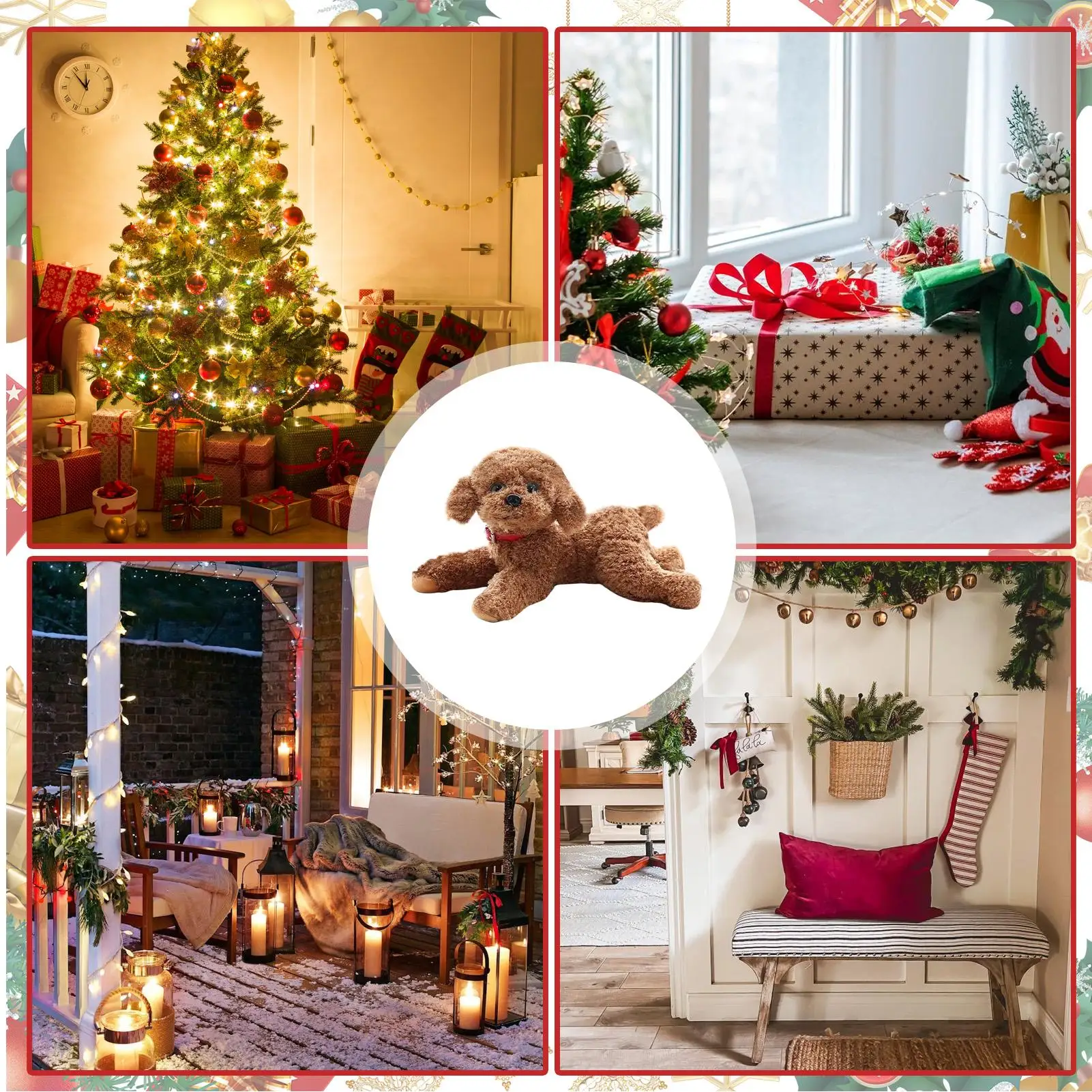 Stofftier für Kinder, 48 cm, beruhigendes Kuscheltier, weicher Hund, Stofftier für Zuhause, Studentenwohnheim, Autoinnenraum, Wohnung, Wohnzimmer