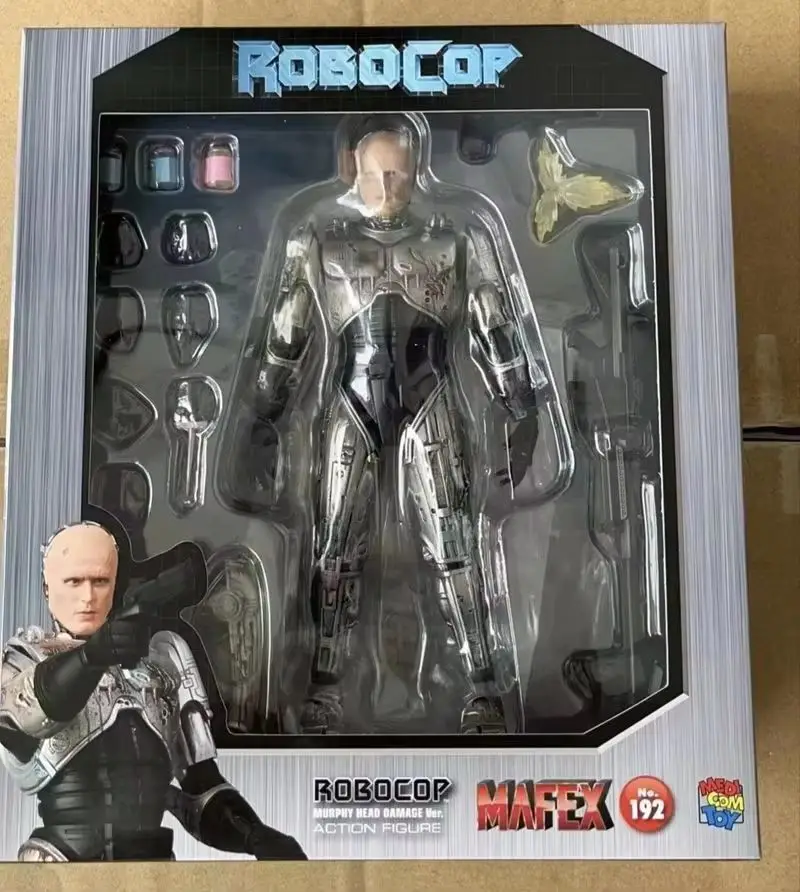 In Stock Mafex 192 1/12 Mechanical Cop Movie 1 Murphy Showcase Battle Damaged Edition Action Figure Model Toys Gifts