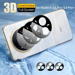 Bilashmart 3D Curved Lens Protector Glass Realme 14 Pro Plus Realme14 Pro+ 14Pro 14ProPlus 5G HD Camera Back Cover Protective Film Case