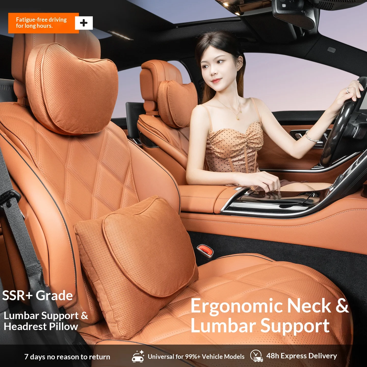 

Новый двухслойный автомобильный подголовник в форме сердца, поясничная поддержка, комбинированная защита шеи и комфорт талии, обновленный комплект