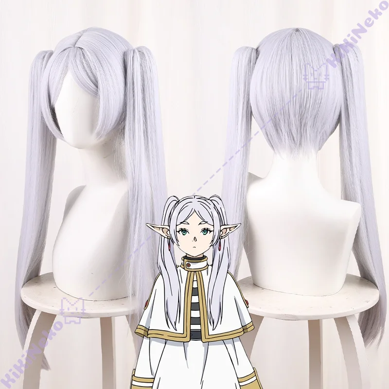 Anime Frieren Cosplay Long Silver Wig Furīren Cosplay Long Silver Hair For Hallowmas Party Adult Women Men