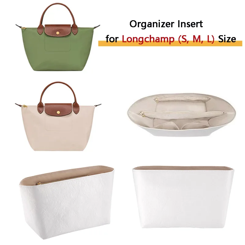 Purse Organizer Insert for Handbags,waterproof Bag Organizer for Tote,Tote Bag Organizer Insert with 5 Sizes Fits for Longchamp