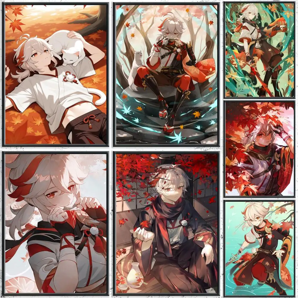 Trending Game Genshin Impact Kaedehara Kazuha Poster HD Self-Adhesive No Residue After Removal Ideal for All Kinds of Wall Decor