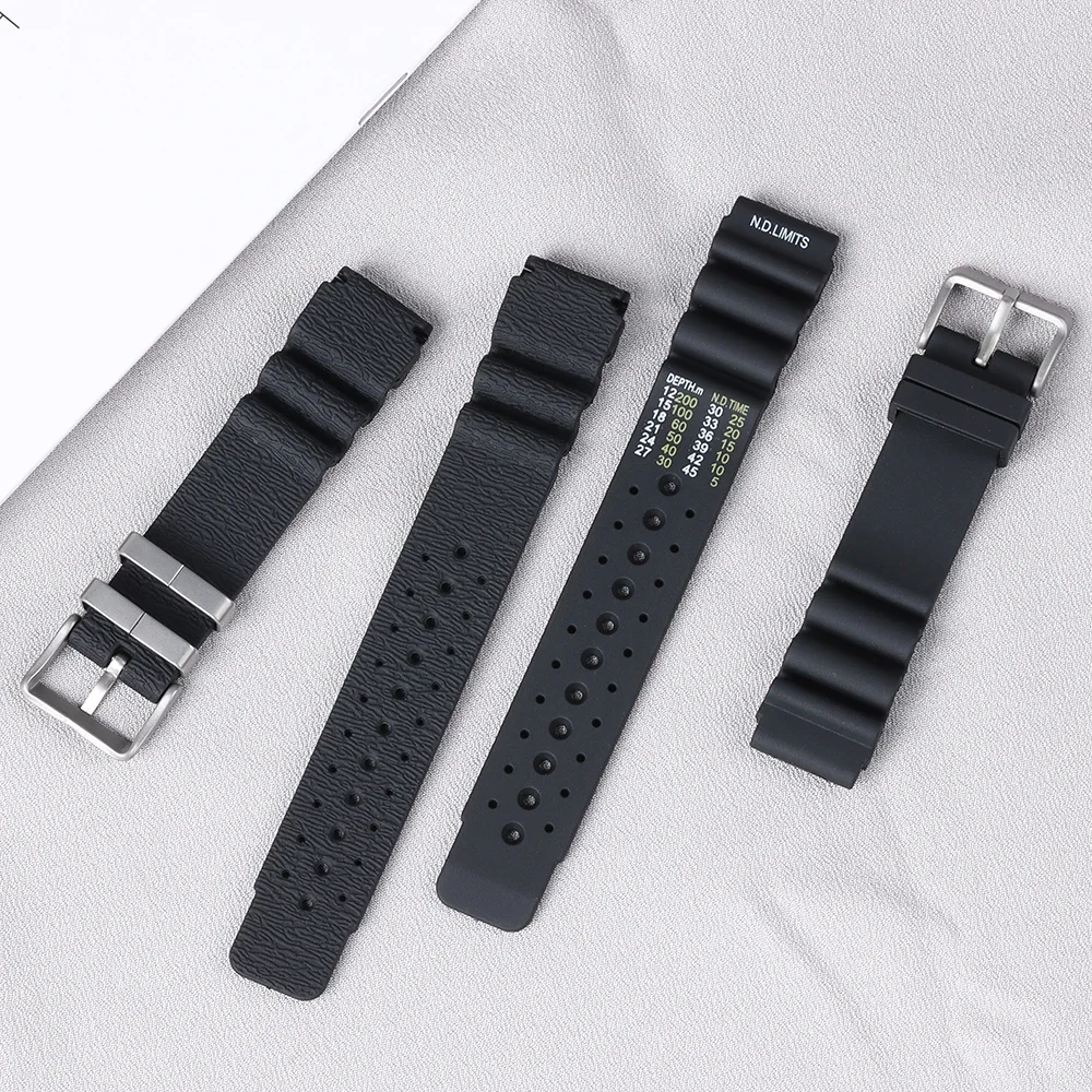 Pasek z gumy do zegarków Seiko i Citizen, 20/22/24mm, sportowy pasek do zegarka, akcesoria do bransoletki ND Limits.