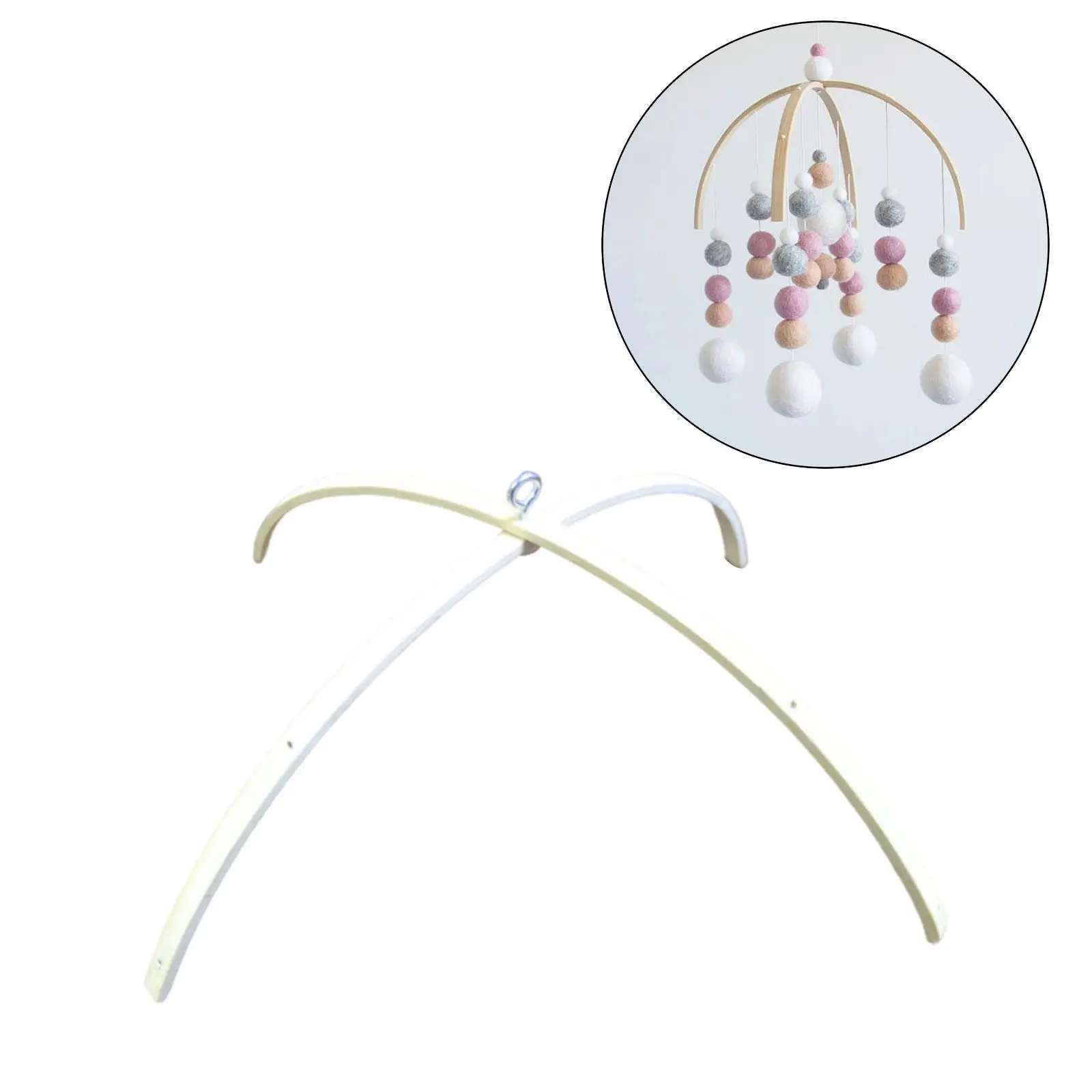 Wind Chime Holder for Bed Bell Rattle Toy Easy Setup Wooden Mobile Hanger