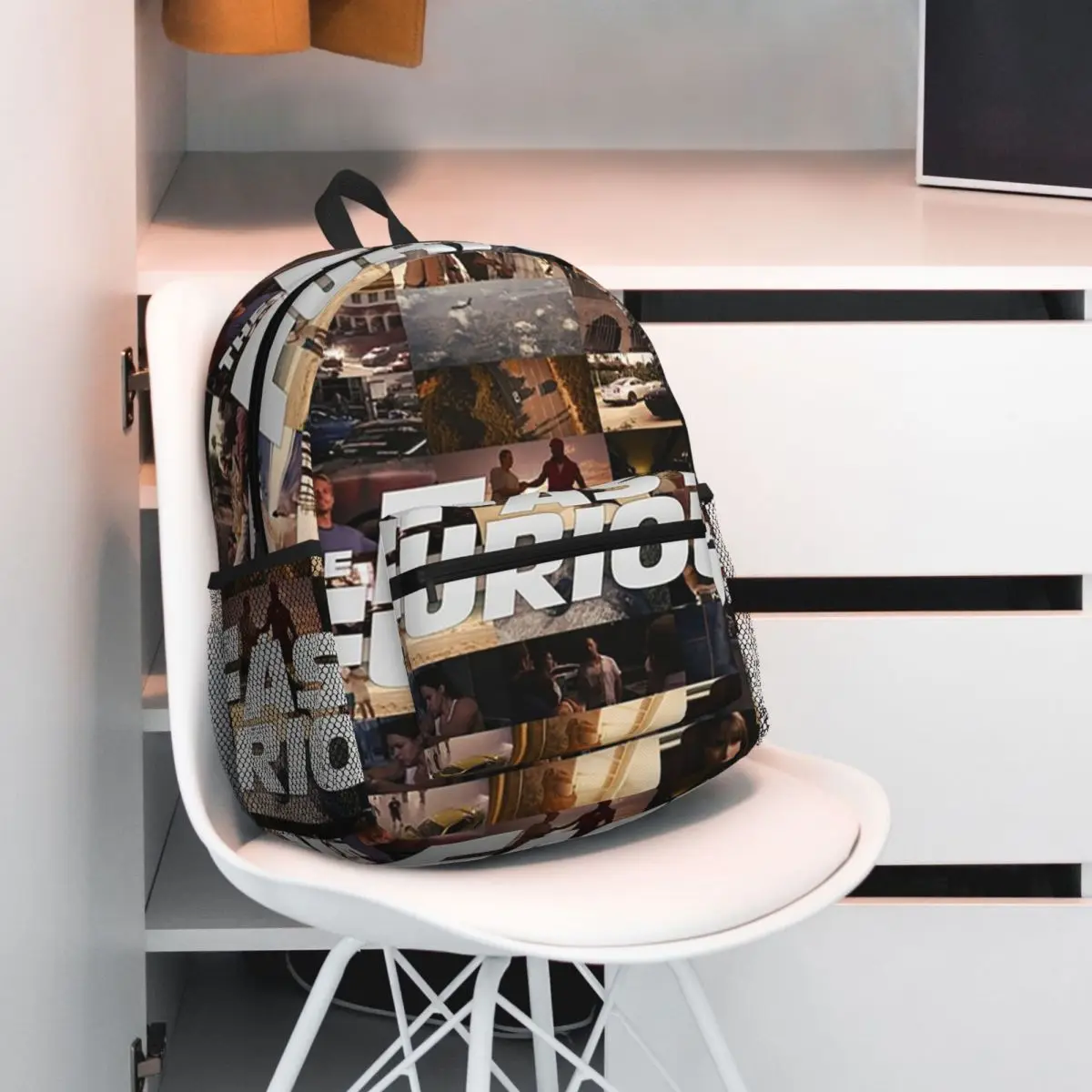 Fast And Furious Legends Tribute Student Backpack School Bag Hiking Travel Daypack for Men Women Bookbag Shoulder Bags