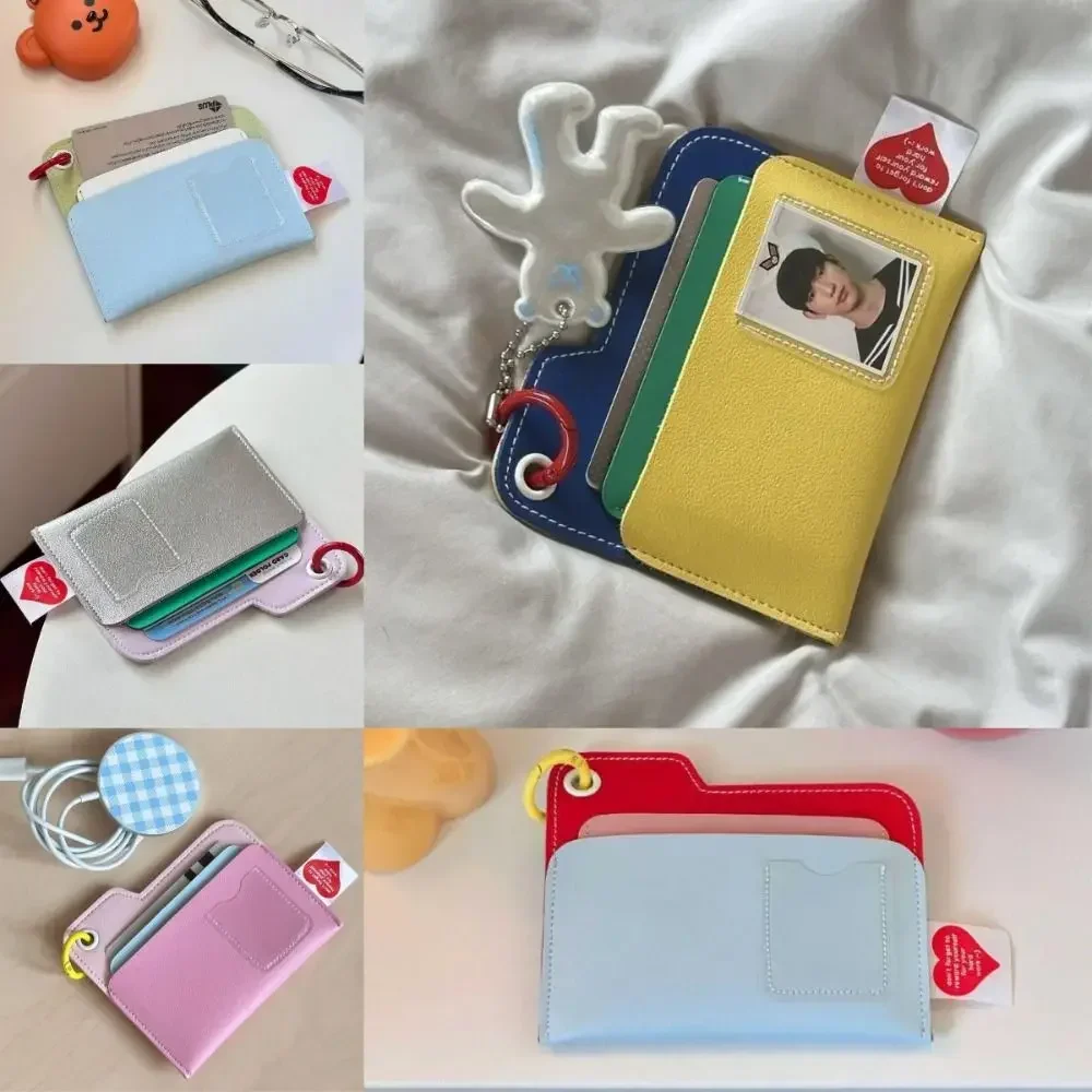 PU Leather Card Holder Ultra-thin Lightweight Passport Protector Candy Color Multi-card Holders Credit ID Card Wallet Women Men